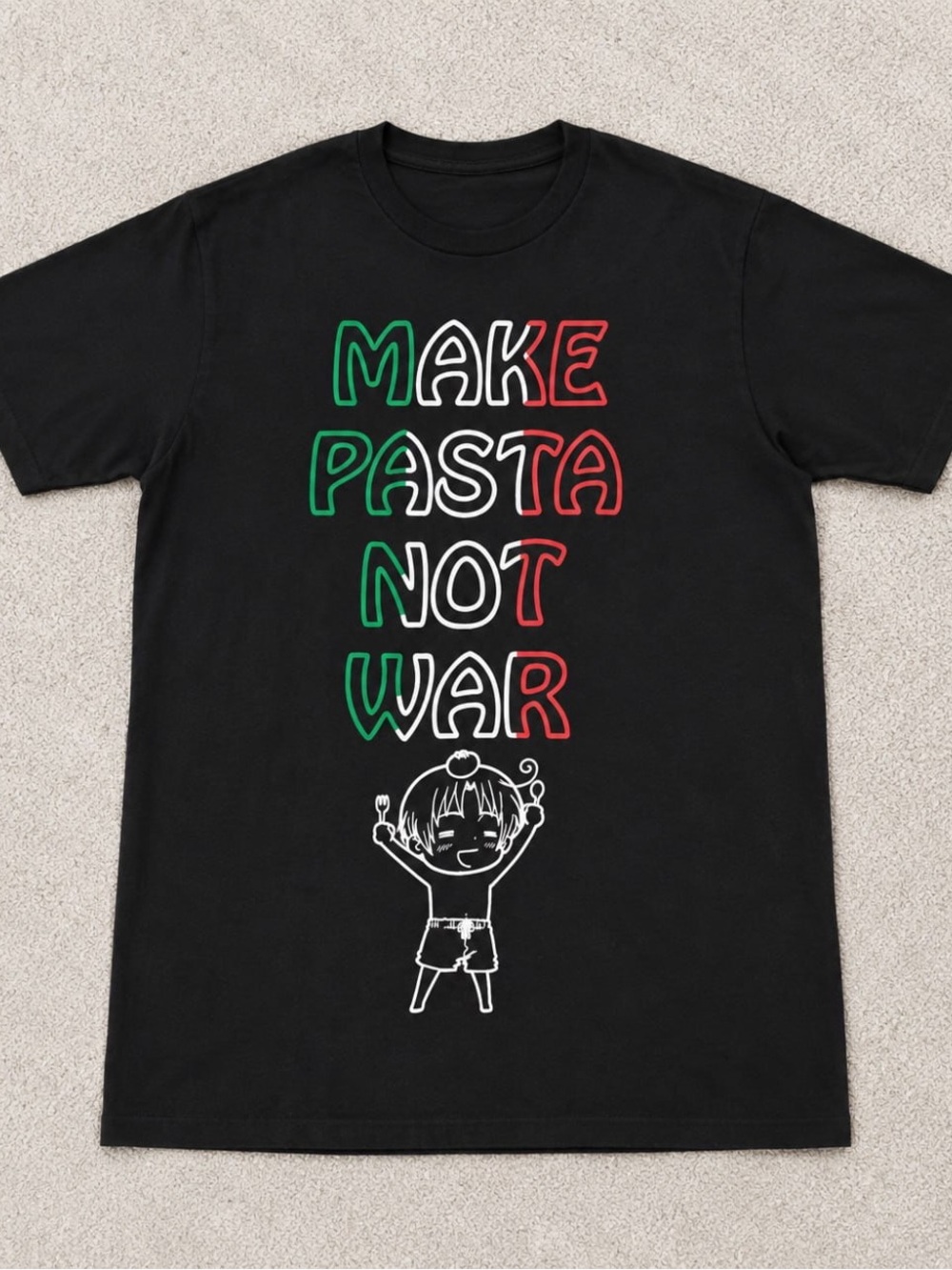 Hetalia : Axis Powers “Make Pasta Not War”  Graphic Tee